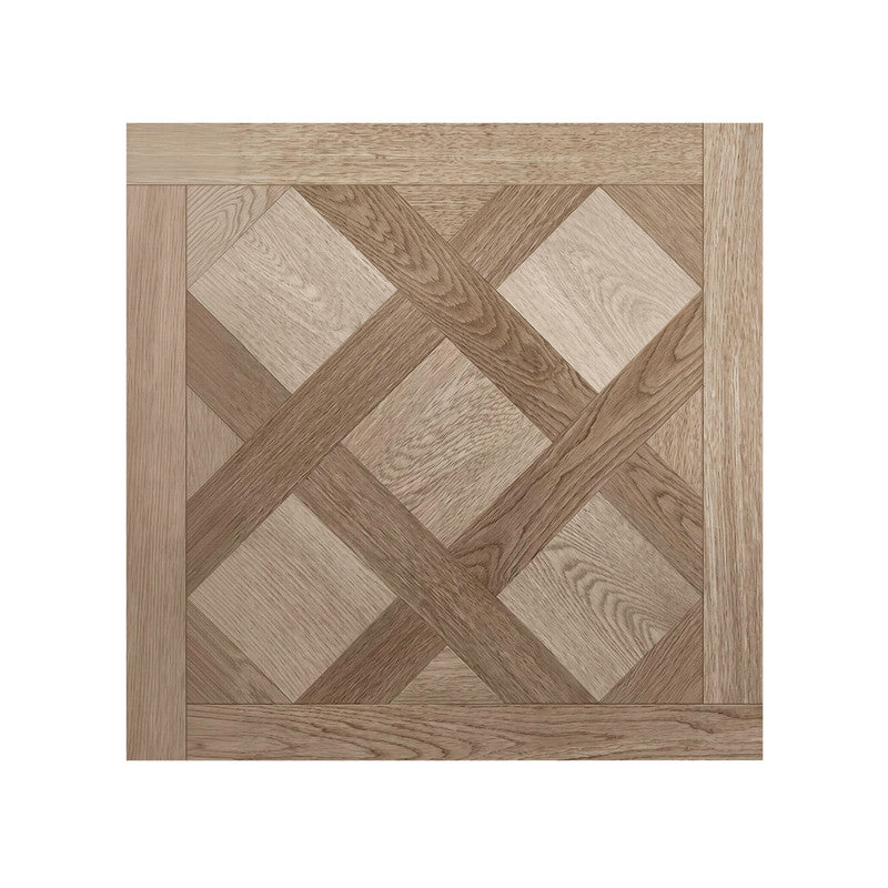 Greige Oak 12 mm T x 24 in. W x 24 in. L AC5 Versailles Parquet Laminate Flooring (24 sq. ft./Case)