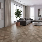 Greige Oak 12 mm T x 24 in. W x 24 in. L AC5 Versailles Parquet Laminate Flooring (24 sq. ft./Case)