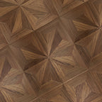 Warm Walnut 12 mm T x 24 in. W x 48 in. L AC5 Starburst Parquet Laminate Flooring (48 sq. ft./Case)