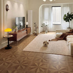 Warm Walnut 12 mm T x 24 in. W x 48 in. L AC5 Starburst Parquet Laminate Flooring (48 sq. ft./Case)
