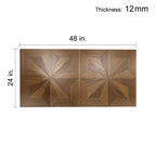 Warm Walnut 12 mm T x 24 in. W x 48 in. L AC5 Starburst Parquet Laminate Flooring (48 sq. ft./Case)