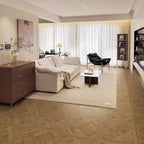 Natural Oak 12 mm T x 24 in. W x 48 in. L AC5 Basketweave Parquet Laminate Flooring (48 sq. ft./Case)