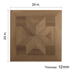 Walnut 12 mm T x 24 in. W x 24 in. L AC5 Geometric Star Parquet Laminate Flooring (24 sq. ft./Case)