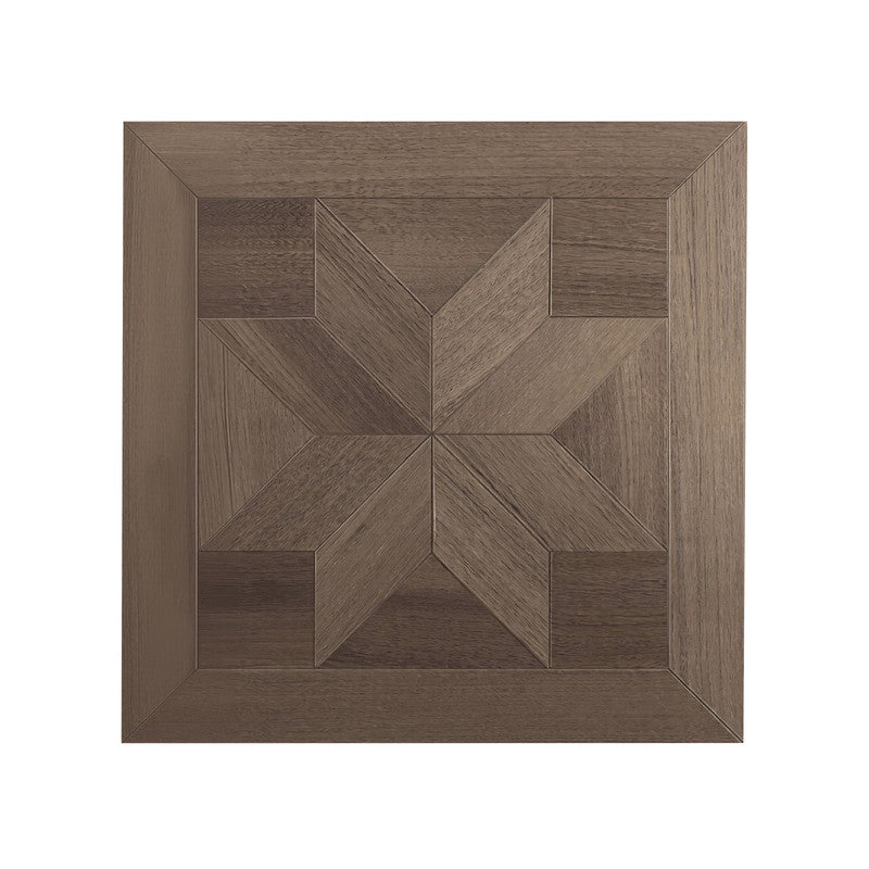 Smoked Walnut 12 mm T x 24 in. W x 24 in. L AC5 Geometric Star Parquet Laminate Flooring (24 sq. ft./Case)