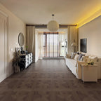 Smoked Walnut 12 mm T x 24 in. W x 24 in. L AC5 Geometric Star Parquet Laminate Flooring (24 sq. ft./Case)