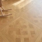Natural Oak 12 mm T x 24 in. W x 24 in. L AC5 Laminate Parquet Flooring (24 sq. ft./Case)