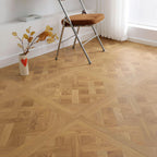 Natural Oak 12 mm T x 24 in. W x 24 in. L AC5 Laminate Parquet Flooring (24 sq. ft./Case)