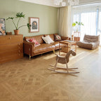 Natural Oak 12 mm T x 24 in. W x 24 in. L AC5 Laminate Parquet Flooring (24 sq. ft./Case)
