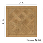 Natural Oak 12 mm T x 24 in. W x 24 in. L AC5 Laminate Parquet Flooring (24 sq. ft./Case)