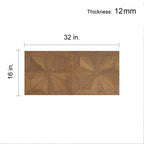 Natural Oak 12 mm T x 16 in. W x 32 in. L AC5 Laminate Parquet Flooring (21.33 sq. ft./Case)