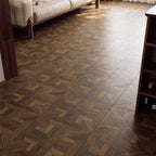 Brown 12 mm T x 16 in. W x 32 in. L AC5 Laminate Parquet Flooring (21.33 sq. ft./Case)