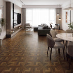 Brown 12 mm T x 16 in. W x 32 in. L AC5 Laminate Parquet Flooring (21.33 sq. ft./Case)