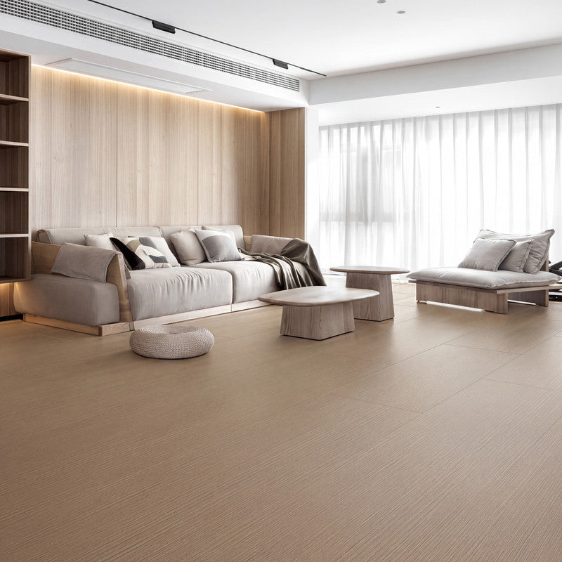Natural Tan Fabric-Look 30 MIL 18 in. W x 36 in. L Textured Matte Waterproof Click-Lock SPC Luxury Vinyl Tile (27 sq. ft./Case)