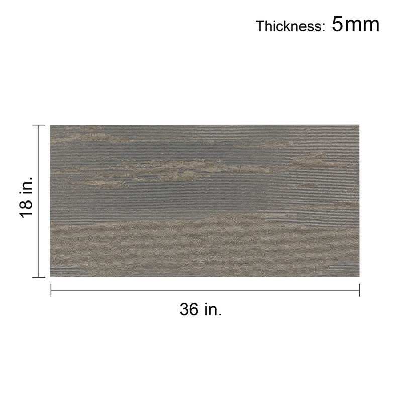 Charcoal Gray Fabric-Look 30 MIL 18 in. W x 36 in. L Textured Matte Waterproof Click-Lock SPC Luxury Vinyl Tile (27 sq. ft./Case)