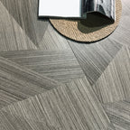 Gray Geometric Fabric-Look 30 MIL 18 in. W x 36 in. L Textured Matte Waterproof Click-Lock SPC Luxury Vinyl Tile (27 sq. ft./Case)