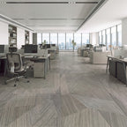 Gray Geometric Fabric-Look 30 MIL 18 in. W x 36 in. L Textured Matte Waterproof Click-Lock SPC Luxury Vinyl Tile (27 sq. ft./Case)