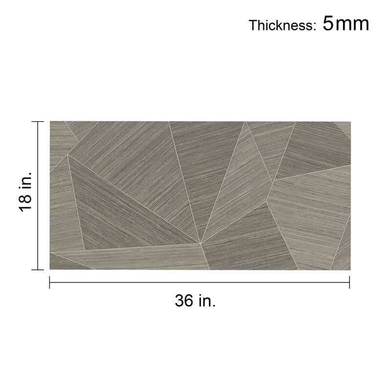 Gray Geometric Fabric-Look 30 MIL 18 in. W x 36 in. L Textured Matte Waterproof Click-Lock SPC Luxury Vinyl Tile (27 sq. ft./Case)