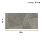 Gray Geometric Fabric-Look 30 MIL 18 in. W x 36 in. L Textured Matte Waterproof Click-Lock SPC Luxury Vinyl Tile (27 sq. ft./Case)