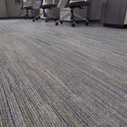 Gray Linear Fabric-Look 30 MIL 12 in. W x 48 in. L Textured Matte Waterproof Click-Lock SPC Luxury Vinyl Tile  (32 sq. ft./Case)