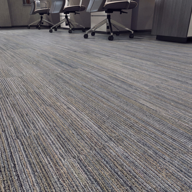 Gray Linear Fabric-Look 30 MIL 12 in. W x 48 in. L Textured Matte Waterproof Click-Lock SPC Luxury Vinyl Tile  (32 sq. ft./Case)