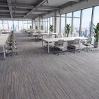 Gray Linear Fabric-Look 30 MIL 12 in. W x 48 in. L Textured Matte Waterproof Click-Lock SPC Luxury Vinyl Tile  (32 sq. ft./Case)