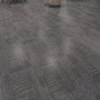 Dark Gray Abstract Fabric-Look 30 MIL 12 in. W x 48 in. L Textured Matte Waterproof Click-Lock SPC Luxury Vinyl Tile  (32 sq. ft./Case)