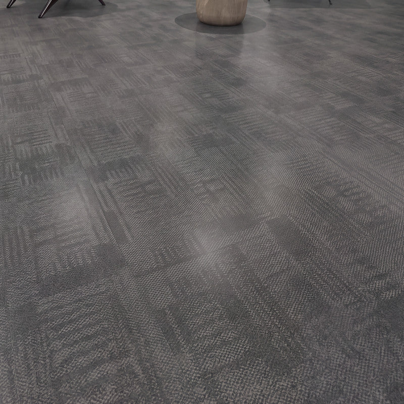 Dark Gray Abstract Fabric-Look 30 MIL 12 in. W x 48 in. L Textured Matte Waterproof Click-Lock SPC Luxury Vinyl Tile  (32 sq. ft./Case)