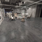 Dark Gray Abstract Fabric-Look 30 MIL 12 in. W x 48 in. L Textured Matte Waterproof Click-Lock SPC Luxury Vinyl Tile  (32 sq. ft./Case)