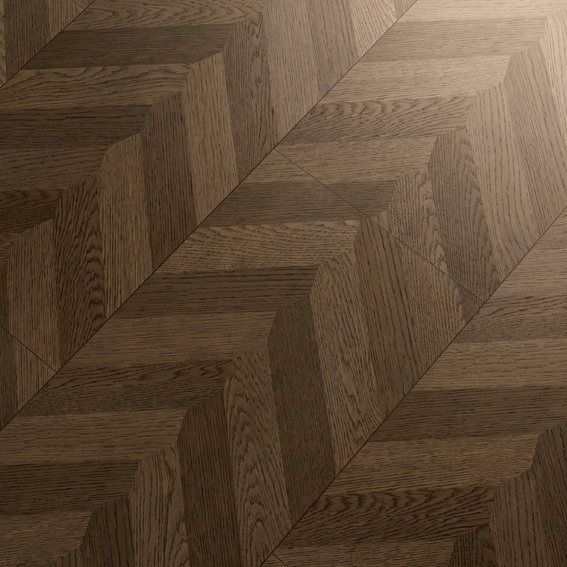Dark Walnut 12 mm T x 16 in. W x 48 in. L AC5 Herringbone-Look Laminate Flooring (32 sq. ft./Case)