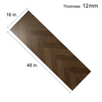 Dark Walnut 12 mm T x 16 in. W x 48 in. L AC5 Herringbone-Look Laminate Flooring (32 sq. ft./Case)