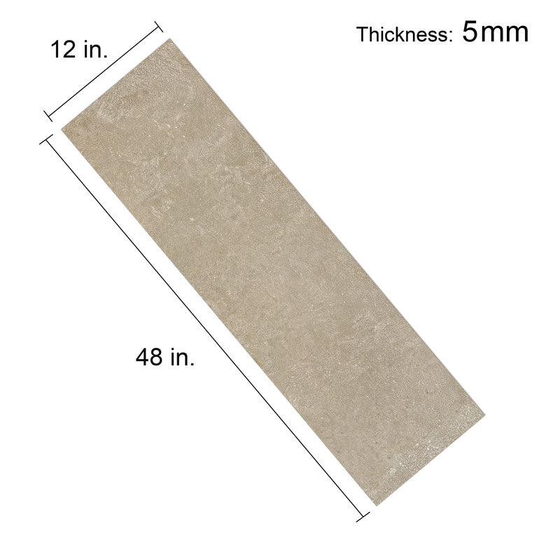 Taupe Microcement-Look 20 MIL 12 in. W x 48 in. L Waterproof Click-Lock SPC Luxury Vinyl Tile Flooring  (28 sq. ft./Case)