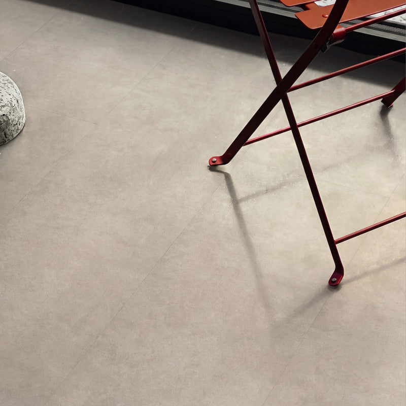 Light Gray Microcement-Look 20 MIL 12 in. W x 48 in. L Waterproof Click-Lock SPC Luxury Vinyl Tile Flooring  (20 sq. ft./Case)